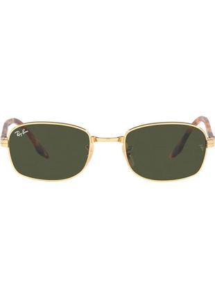 Сонцезахисні окуляри ray-ban rb3690 square sunglasses 001-31 - arista/green3 фото