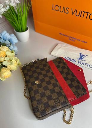 Женская клатч louis vuitton felicie damier ebene wb0363 фото