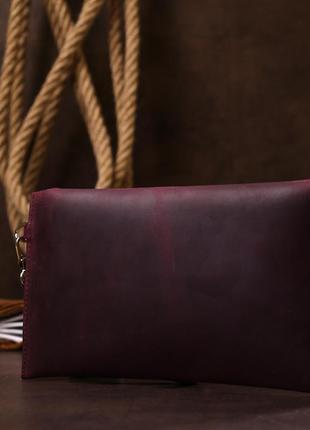 Вінтажна жіноча тревел-косметичка shvigel 16429 бордовий7 фото
