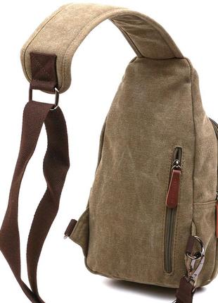 Функциональная мужская сумка через плечо vintage 20386 зеленый2 фото