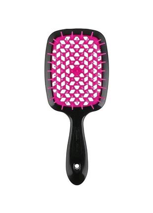 Щітка для волосся janeke superbrush small чорна з рожевим