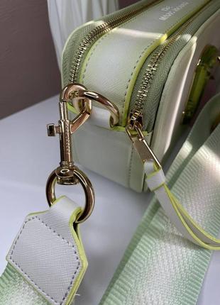 Жіноча сумка marc jacobs logo light green марк джейкобс салатова 00555 фото