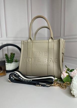 Сумка женская marc jacobs tote bag бежевая wb011