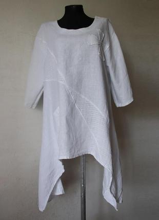Сукня туніка блуза балахон obsession 100% льон італія