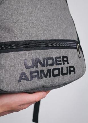 Рюкзак сірий меланж (велике лого) under armour9 фото