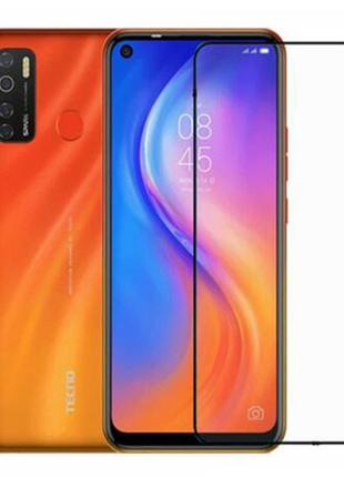 Захисне скло 2.5d на весь екран для tecno spark 5 pro