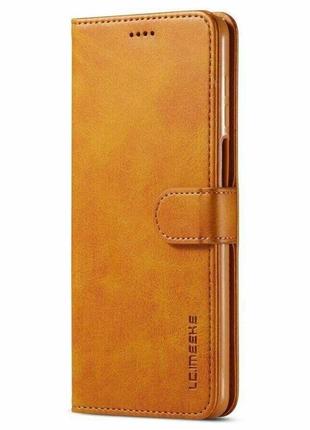 Чехол-книжка imeeke для xiaomi redmi note 9s / note 9 pro цвет коричневый