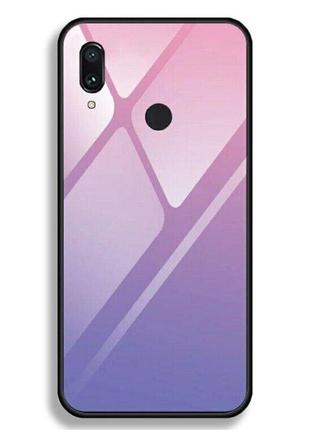 Силиконовый чехол glasscase с градиентом для samsung galaxy m20 цвет розово-фиолетовый