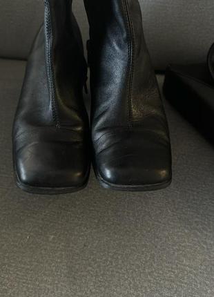 Классные сапоги сапоги ботинки квадратный носок2 фото