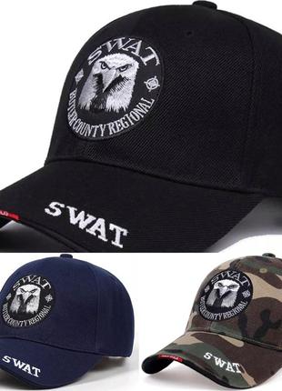 Кепка бейсболка swat (police, fbi) з вигнутим козирком, унісекс wuke one size