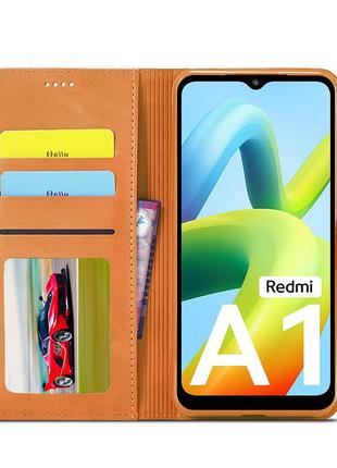 Чохол книжка imeeke для xiaomi redmi a1 колір коричневий2 фото