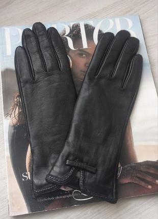 Женские лайковые перчатки black