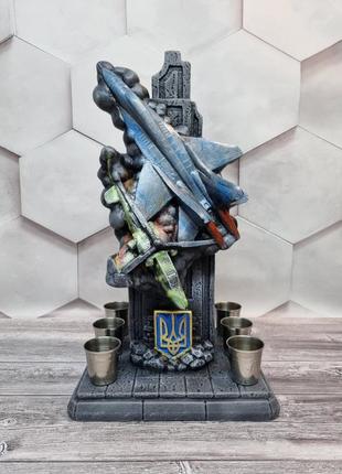Декоративная подставка "украинский миг-29"2 фото