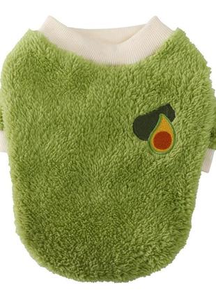 Махровый свитер для котов и кошек pet style "авокадо" зеленый5 фото