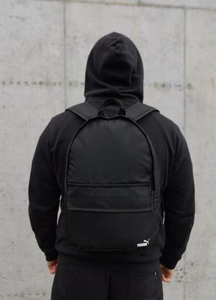 Рюкзак міський спортивний чорний base біле лого puma