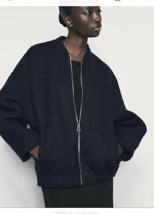 Бомбер zara oversize р. xs-s -m весна осень