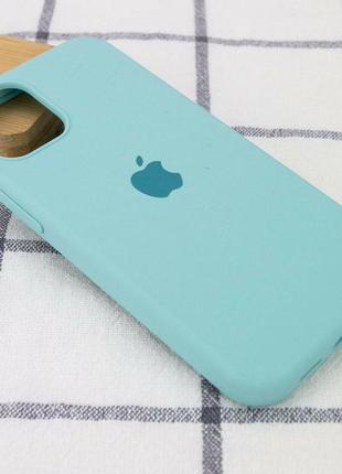 Чехол silicone cover для iphone 13 pro цвет бирюзовый2 фото