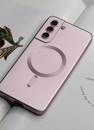 Чохол для samsung s21 fe. рожевий матовий колір, з захистом камери