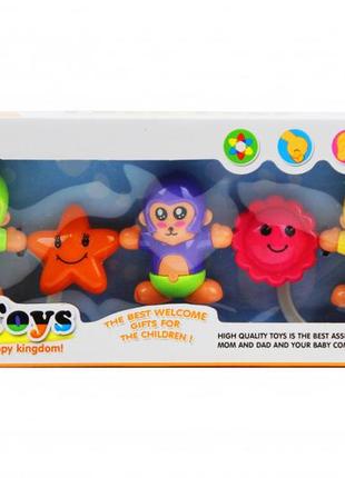 Дитячий набір брязкалець для коляски 432d, 5 брязкалець топ