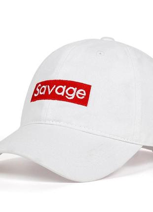 Кепка бейсболка savage белая, унисекс wuke one size