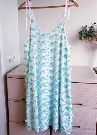 Ноое дизайнерское сарафан с бабочками летнее платье devant olga ponomarenko m2 фото