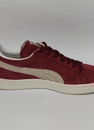 Puma оригинал кожаные бордовые кеды размер 373 фото