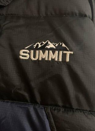 Пуховик summit puffer пух перо winter warm premium black/navy.4 фото