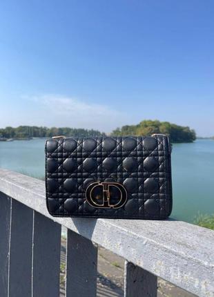 Жіноча сумка christian dior medium caro bag black6 фото