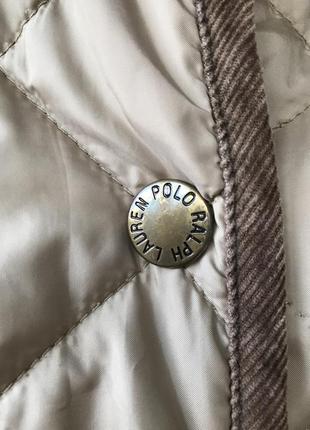 Люксовое стеганное пальто бежевое на осень весну брендовое6 фото