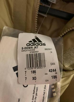 Пуховик куртка adidas originals jacket puffer 682601 premium beige оригинал4 фото