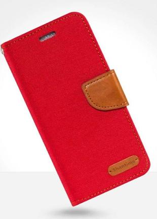 Чехол-книжка textile для tecno spark 5 pro цвет красный