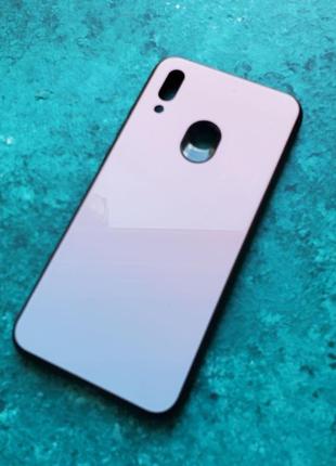 Силіконовий чохол glasscase з градієнтом для huawei p smart (2019) колір рожево-фіолетовий