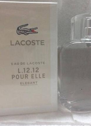 Женская туалетная вода lacoste l. 12.12 pour elle elegant