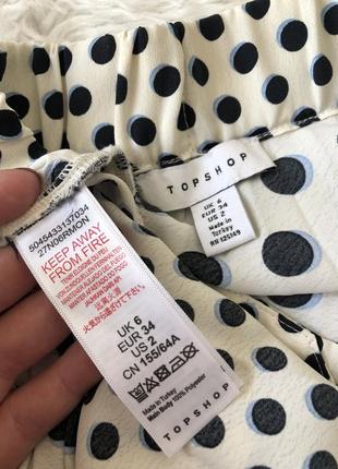 Спідниця міді з легким пліссе в горошок topshop р.610 фото