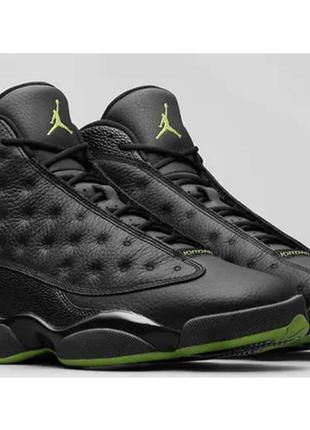 Кроссовки air jordan 13 altitude black/green nike