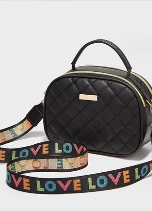 Жіноча сумочка з ручкою з екошкіри чорного кольору стильна сумка через плече зі шкірозамінника для дівчини