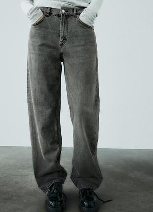 Джинси zara бойфренди girlfriend mid rise