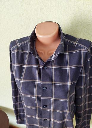 Фланелевая рубашка в клетку 100% коттон 5