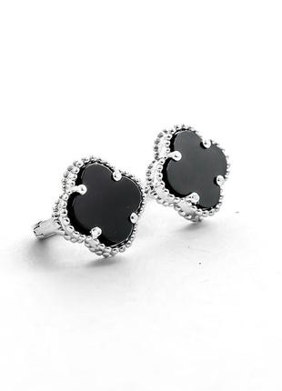 Серьги van cleef с ониксом
