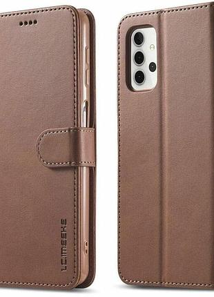 Чохол книжка imeeke для samsung galaxy a23 колір темно-коричневий