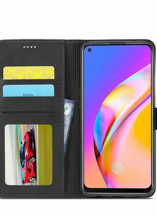 Чохол книжка imeeke для oppo reno 5 4g / 5g колір чорний2 фото