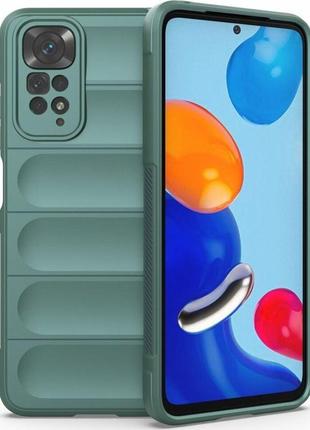 Чехол силиконовый magcase для xiaomi redmi note 11 4g / 11s цвет зеленый