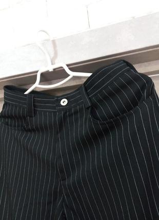 Стильні,актуальні,штани з кишенямт ,висока посадка,у смужку,широкі,кюлоти5 фото