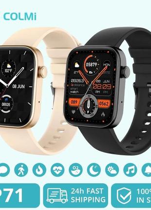 Смарт-годинник smart watch colmi p71 (тонометр, пульсоксиметр, дзвінки) розумний годинник фітнес браслет