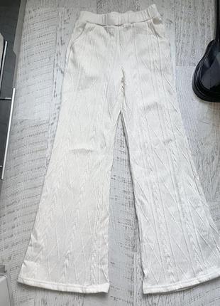 Широкие текстурные брюки shein7 фото