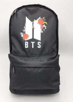 Подростковый портфель bts, рюкзак с логотипом бтс, черный большой рюкзак 35л городской для подростка топ