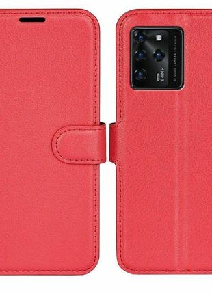 Чехол-книжка с карманами для карт на zte blade v30 цвет красный