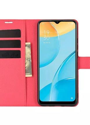 Чохол книжка з кишенями для карт на oppo a15 / a15s колір червоний2 фото