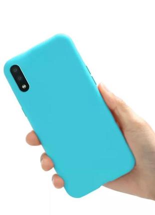 Чохол candy silicone для samsung galaxy a02 колір бірюзовий