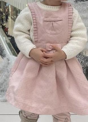 Праздничное платье нежно розовое детское на 18-24 месяца2 фото